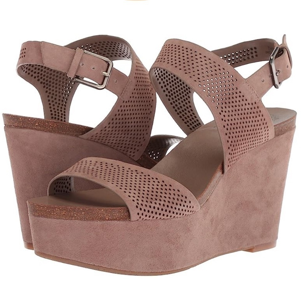 Vince Camuto Vessinta‎ suede wedge platform sandals Sz 10